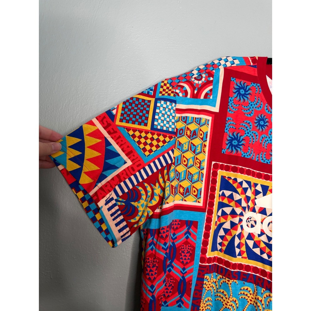 Adidas x Farm Rio Slim t-shirt Dress colorful tripical bright patterned - Picture 11 of 13